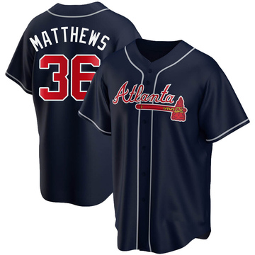 Gary Matthews Atlanta Braves Youth Navy Backer Long Sleeve T-Shirt 