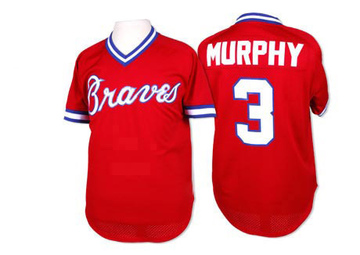 Red Authentic Dale Murphy Men's Atlanta Braves 1980 Throwback Jersey