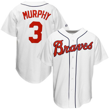 White Authentic Dale Murphy Men's Atlanta Braves Throwback Jersey