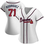 White Replica Carlos Rodriguez Women's Atlanta Braves Home Jersey
